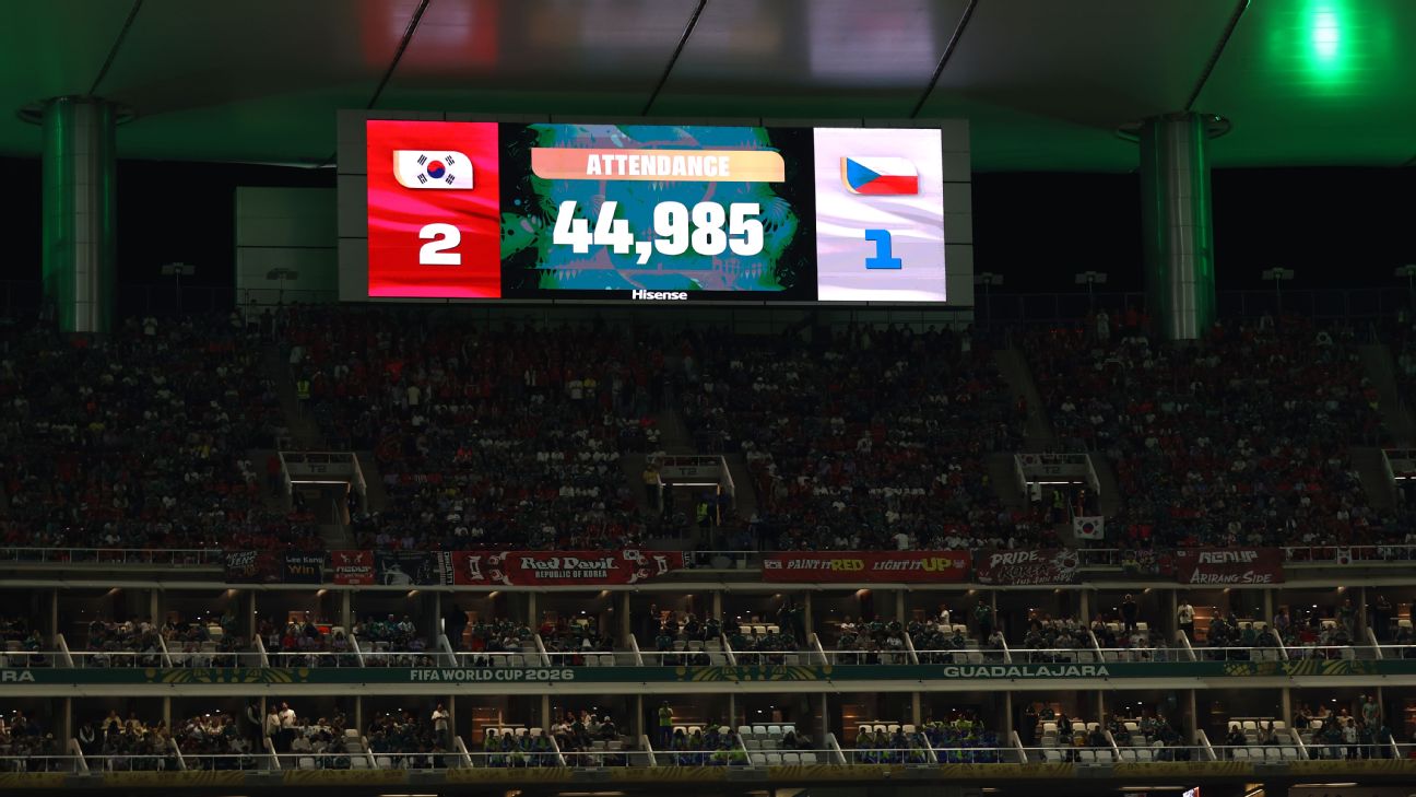 世界杯韩国对捷克现空座争议，FIFA用「体育场范围」为44985人数据辩护
